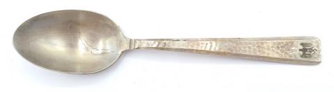Wehrmacht officer engraved spoons case third reich eagle original silverware ah eb monogram