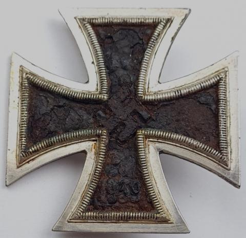  Wehrmacht Waffen SS original EK1 iron cross first class medal relic unmarked