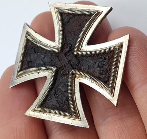  Wehrmacht Waffen SS original EK1 iron cross first class medal relic unmarked