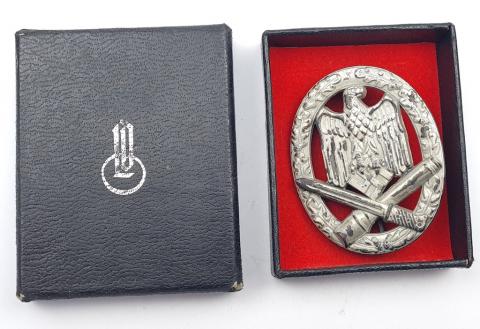 wehrmacht waffen ss general assault badge medal award silver by jfs in ldo case