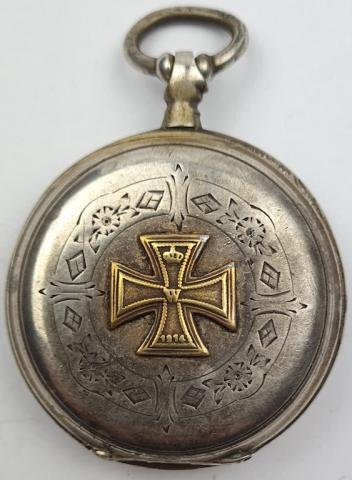 WW1 Veteran & WW2 Thirs Reich NSDAP leader pocket watch with wwi iron cross