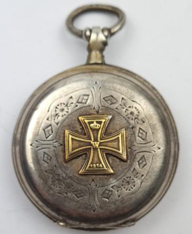 WW1 Veteran & WW2 Thirs Reich NSDAP leader pocket watch with wwi iron cross