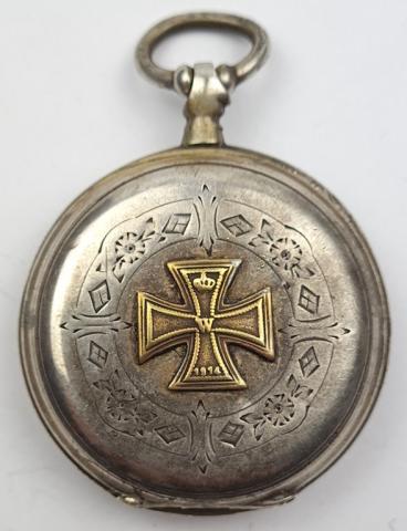 WW1 Veteran & WW2 Thirs Reich NSDAP leader pocket watch with wwi iron cross