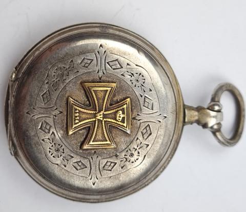 WW1 Veteran & WW2 Thirs Reich NSDAP leader pocket watch with wwi iron cross