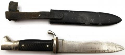 WW2 German Hitler Youth Early HJ Knife Anton Wingen Jr. Solingen original etui