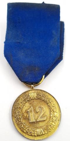 WW2 German Nazi 12 years of Faithful services in the Wehrmacht medal award