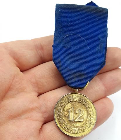WW2 German Nazi 12 years of Faithful services in the Wehrmacht medal award
