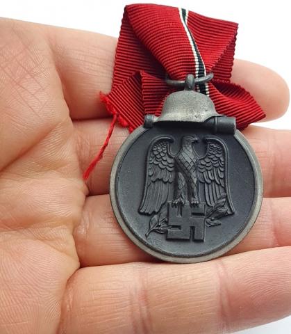 WW2 German Nazi amazing marked eastern medal award ostfront mint Ostmedaille by Otto Zappe 110