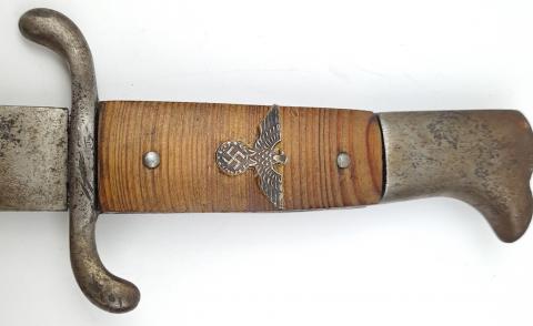 WW2 German Nazi Combat bayonet leather hanger Third Reich eagle pin original waffen ss heer