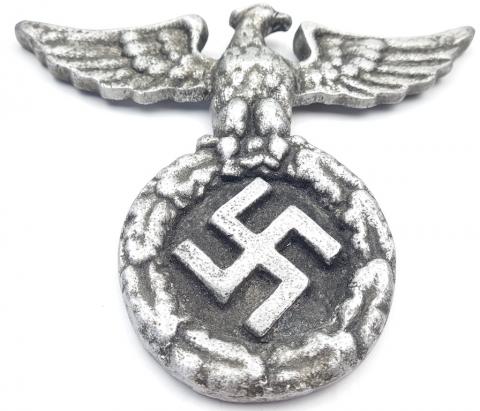 WW2 German Nazi early bird NSDAP metal wall plate statue rzm marked eagle
