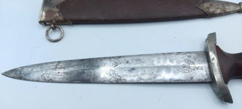 WW2 German Nazi Early SA Dagger by J.P Sauer & Sohns Suhl military dealer authentic for sale