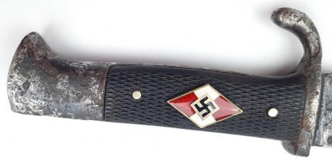 WW2 German Nazi Hitler Youth HJ knife with etui Hitlerjugend relic weapon WW2 German Nazi Hitler Youth HJ knife with etui Hitlerjugend relic weapon