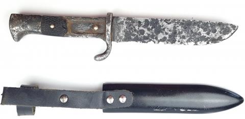 WW2 German Nazi Hitler Youth HJ knife with etui Hitlerjugend relic weapon WW2 German Nazi Hitler Youth HJ knife with etui Hitlerjugend relic weapon