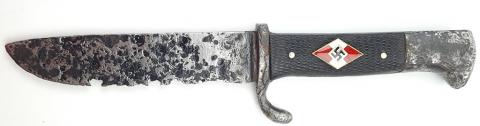 WW2 German Nazi Hitler Youth HJ knife with etui Hitlerjugend relic weapon WW2 German Nazi Hitler Youth HJ knife with etui Hitlerjugend relic weapon