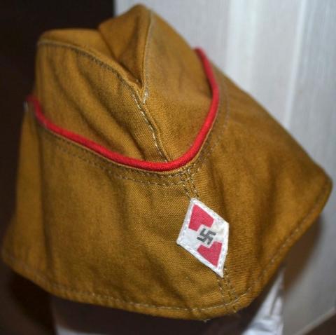 WW2 German Nazi Hitler Youth HJ sidecap uniform headgear overseas cap