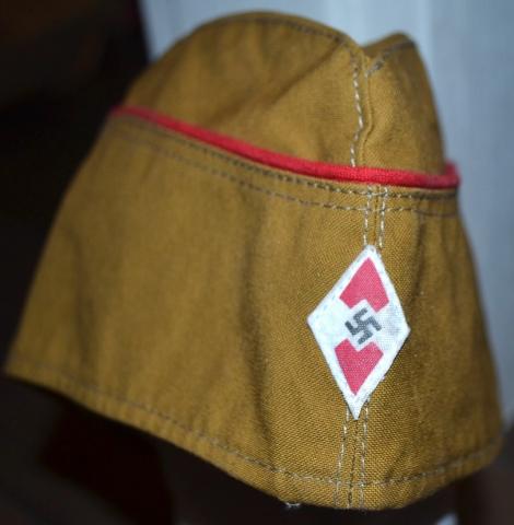 WW2 German Nazi Hitler Youth HJ sidecap uniform headgear overseas cap