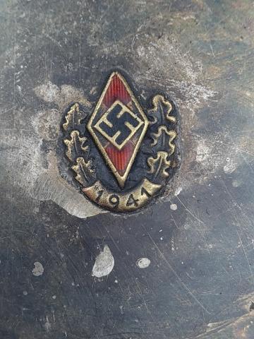 WW2 German Nazi Hitler Youth HJ silverware tray 1941 marked Reich Swastika
