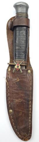 WW2 German Nazi hj hitler youth hunting knife with etui and hj pin 1939 WW2 German Nazi hj hitler youth hunting knife with etui and hj pin 1939