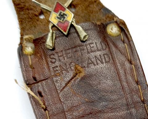 WW2 German Nazi hj hitler youth hunting knife with etui and hj pin 1939 WW2 German Nazi hj hitler youth hunting knife with etui and hj pin 1939