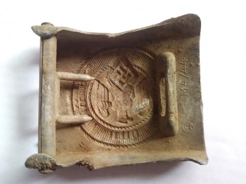 WW2 German Nazi HJ Hitler Youth relic found belt buckle RZM m4/44