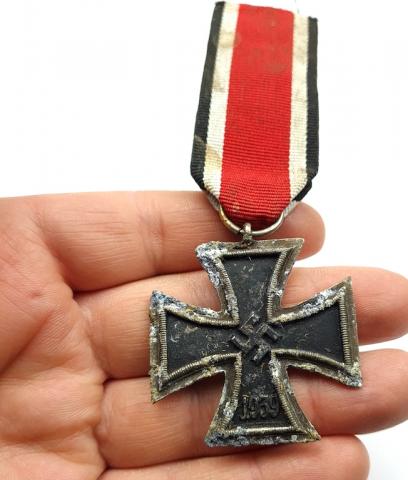 WW2 German Nazi Iron Cross 2nd class medal award original a vendre croix de fer wehrmacht waffen ss