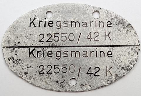 WW2 German Nazi kriegsmarine grouping dog tag dogtag ID naval tunic buttons