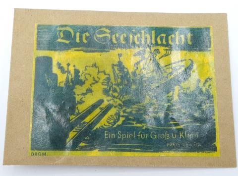 WW2 German Nazi KRIEGSMARINE KG navy uboat ship boardgame 2 papers + enveloppe