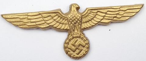 WW2 German Nazi Kriegsmarine metal insignia for Visor cap original km u-boat uboat navy cap headgear