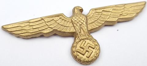 WW2 German Nazi Kriegsmarine metal insignia for Visor cap original km u-boat uboat navy cap headgear