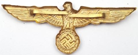 WW2 German Nazi Kriegsmarine metal insignia for Visor cap original km u-boat uboat navy cap headgear