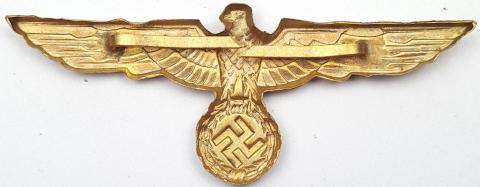 WW2 German Nazi Kriegsmarine metal insignia for Visor cap original km u-boat uboat navy cap headgear