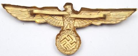 WW2 German Nazi Kriegsmarine metal insignia for Visor cap original km u-boat uboat navy cap headgear