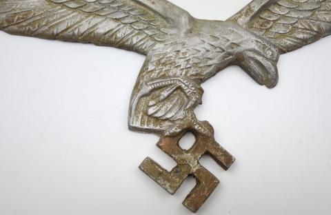 WW2 German Nazi large alminium LUFTWAFFE wall eagle with swastika