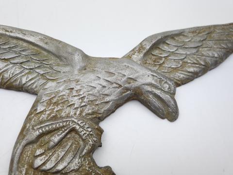 WW2 German Nazi large alminium LUFTWAFFE wall eagle with swastika