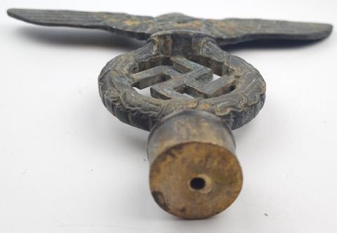 WW2 German Nazi Third Reich eagle pole top of flag marked original rzm for sale WW2 German Nazi Third Reich eagle pole top of flag marked original rzm for sale