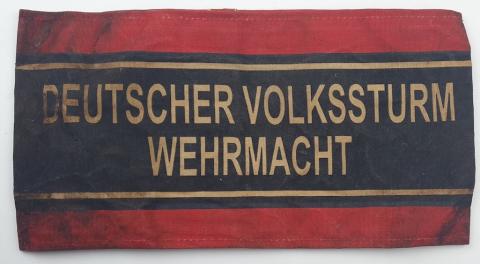 Ww2 German Nazi late war deutscher volkssturm wehrmacht tunic armband