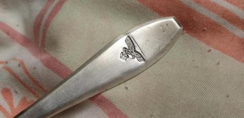 WW2 German Nazi luftwaffe marked silverware silver spoon eagle and swastika