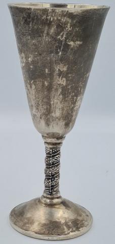 WW2 German nazi Luftwaffe silverware large wine cup marked RZM and third reich eagle WW2 German nazi Luftwaffe silverware large wine cup marked RZM and third reich eagle