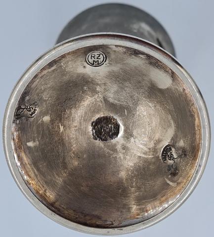WW2 German nazi Luftwaffe silverware large wine cup marked RZM and third reich eagle WW2 German nazi Luftwaffe silverware large wine cup marked RZM and third reich eagle