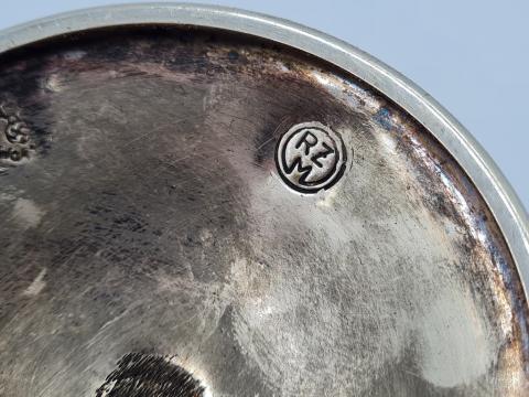 WW2 German nazi Luftwaffe silverware large wine cup marked RZM and third reich eagle WW2 German nazi Luftwaffe silverware large wine cup marked RZM and third reich eagle