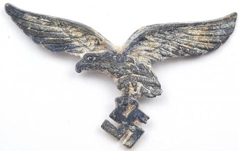 WW2 German Nazi Luftwaffe visor cap eagle insignia pin original pilot lw goering