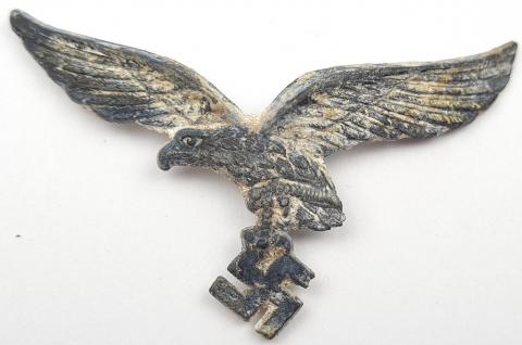 WW2 German Nazi Luftwaffe visor cap eagle insignia pin original pilot lw goering