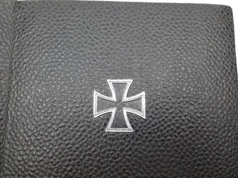 WW2 German Nazi nice folder document holder with iron cross