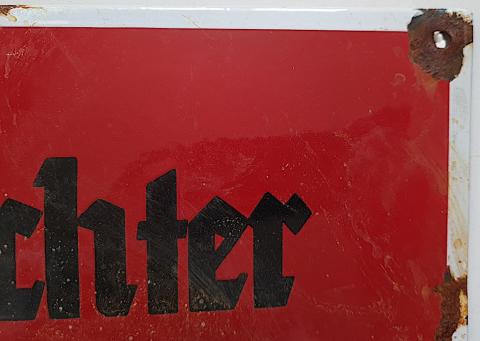 WW2 German Nazi nice wall metal sign from the gazette Völkischer Beobachter WW2 German Nazi nice wall metal sign from the gazette Völkischer Beobachter