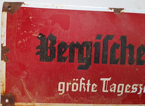 WW2 German Nazi nice wall metal sign from the gazette Völkischer Beobachter WW2 German Nazi nice wall metal sign from the gazette Völkischer Beobachter