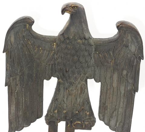 WW2 German Nazi NSDAP Desktop eagle statue podium flag pennant adolf hitler original sale