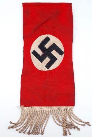 WW2 German Nazi NSDAP Hitler party partisan swastika flag banner stamped RZM