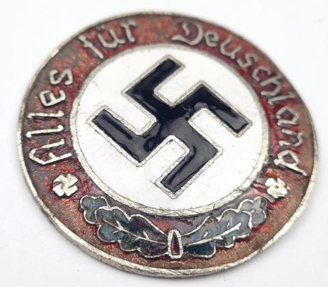 WW2 German Nazi NSDAP Third Reich party enamel membership pin marked no backpin