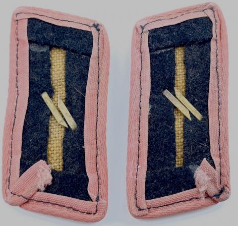 WW2 GERMAN NAZI RARE EARLY PANZER TOTENKOPF GRENADIER REGIMENT SKULLS COLLAR TAB SET FROM TUNIC UNIFORMS