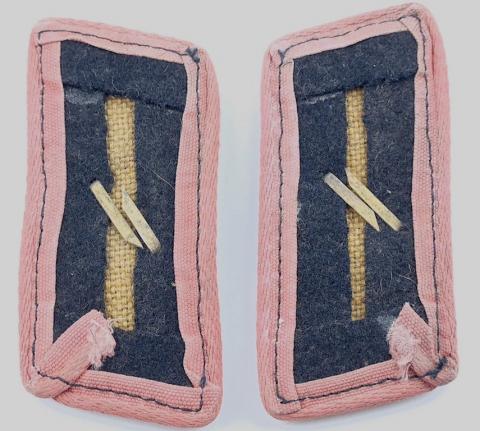 WW2 GERMAN NAZI RARE EARLY PANZER TOTENKOPF GRENADIER REGIMENT SKULLS COLLAR TAB SET FROM TUNIC UNIFORMS